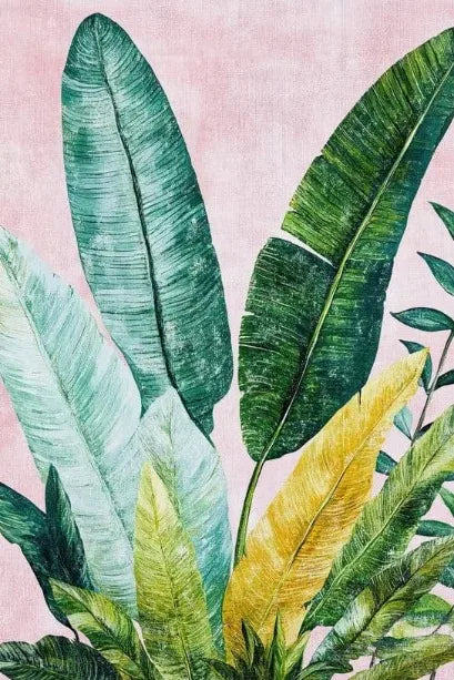 Tropical Plants Green Plants Golden Petals Aesthetic Posters Prints Modern Home Minimalist Style Decorative Art Canvas Painting Peaceful Pleasures Health and Wellness us1 7 30x40cm