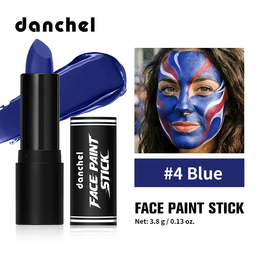 Face Paint Stick High Pigment Multi-Use Black Sticks Lip Color Body Paint Safe Non-Toxic Paint Stick for Halloween Cosplay Sport Peaceful Pleasures Health and Wellness Blue