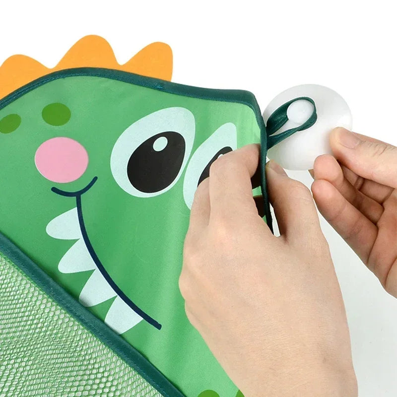Dinosaur Baby Bath Toy Storage Bag – Mesh Hanging Organizer