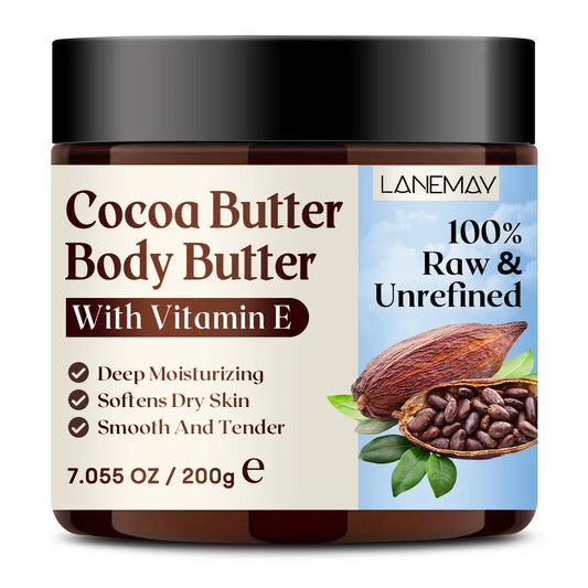 200g/7.05OZCocoa butter 100% RawUltra-Moisturizing Butter to Deeply Hydrate & Condition Skin, Promotes Smooth Skin Tone&Texture Peaceful Pleasures Health and Wellness