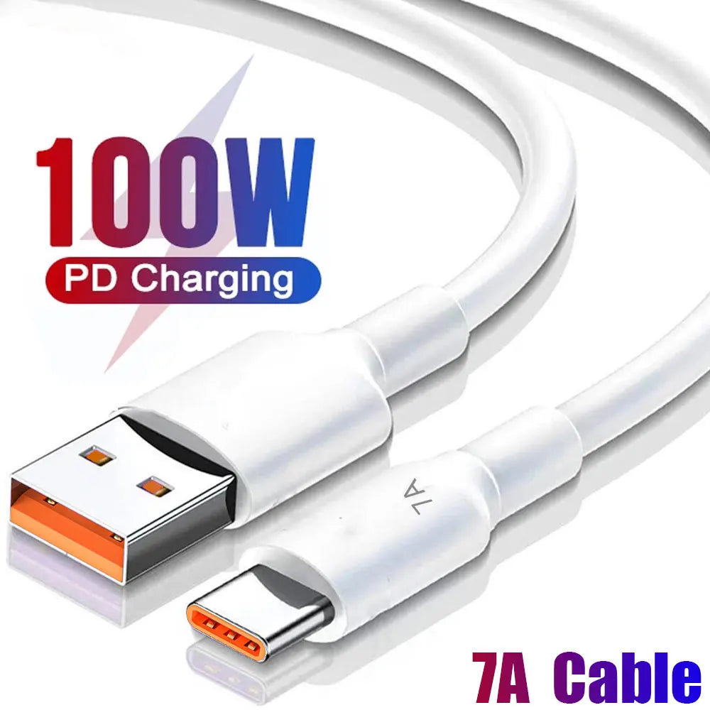 0.25/1/1.5/2m PD 7A 100W USB to Type C Fast Charging Cable Super Charge Data Sync Cord for Xiaomi Samsung Huawei Android Phones Peaceful Pleasures Health and Wellness