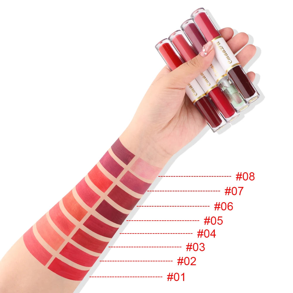 Dual-Head Lip Gloss Stick, Long-Lasting & Easy-To-Apply, Multiple Colors Available, Perfect for Various Makeup Looks Peaceful Pleasures Health and Wellness