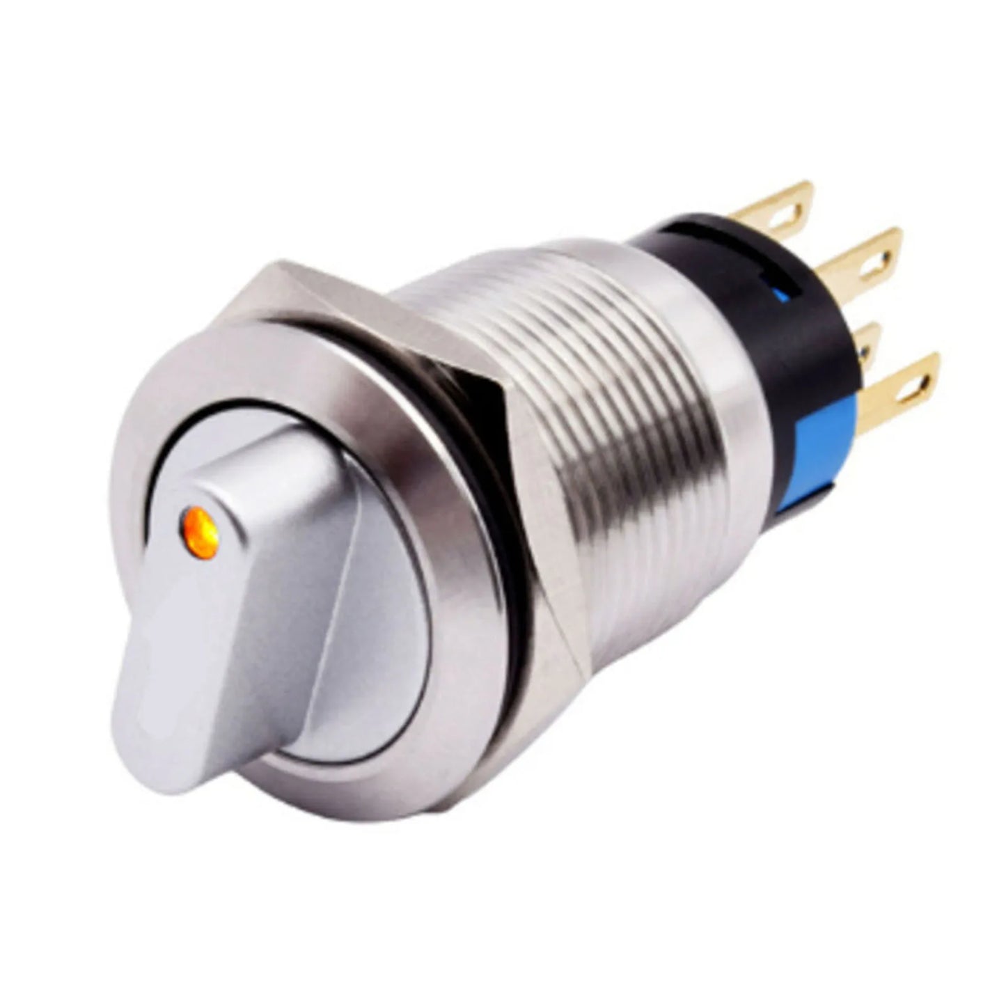 Stainless Steel 304 Rotary Switch Mounting Latching 2 Position 3-6V