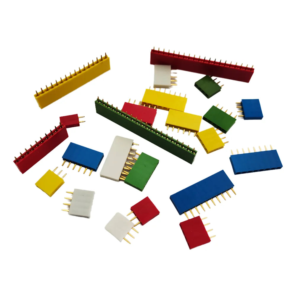 10PCS 2.54mm Single Row Female Pin Header Connector 2/3/4/6/8/10/16/40p Strip Pinheader PCB Board Colourful Socket For Arduino Peaceful Pleasures Health and Wellness