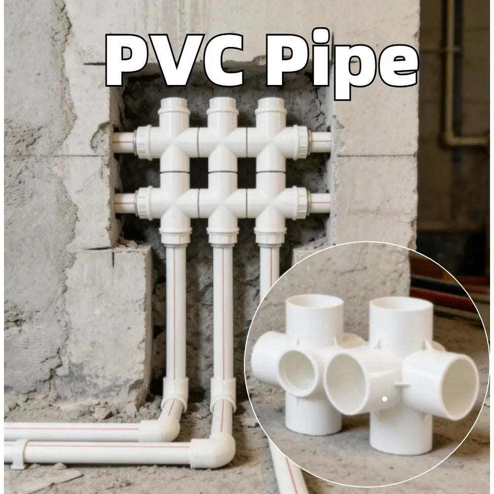 1pcs 20/25/32/40/50mm White PVC Pipe Connector Straight Elbow Tee Cross Joints Water Pipe Adapter 3 /4 Ways Joints Garden Hose Peaceful Pleasures Health and Wellness