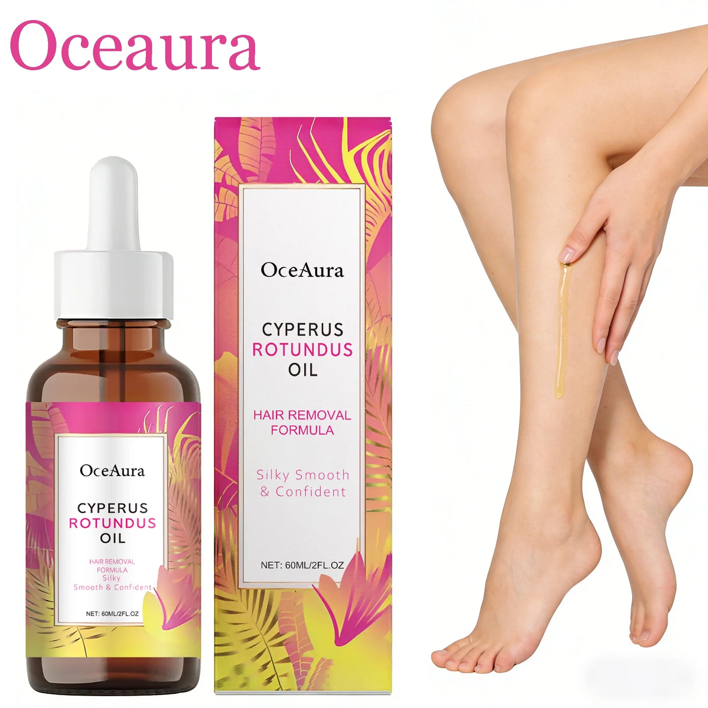 Oceaura Hair Removal Care Oil | Jojoba & Aloe, 60ml