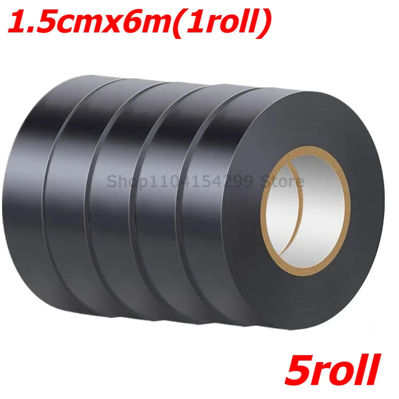 Black PVC Electrical Insulating Tape | Flame-Retardant, 600V