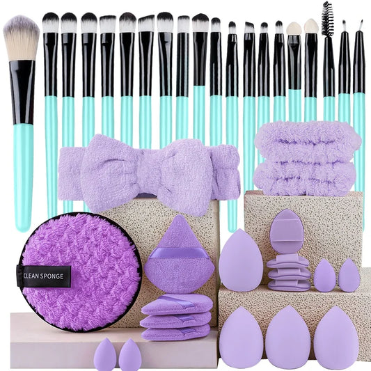 RUNTOIN 20Pcs Eye Makeup Brush Set – Eyeshadow & Smudge Kit