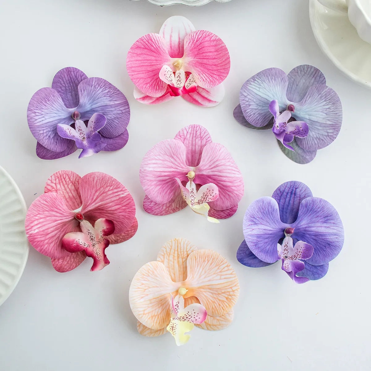 Artificial Butterfly Orchid Hair Clips – Wedding & DIY Décor