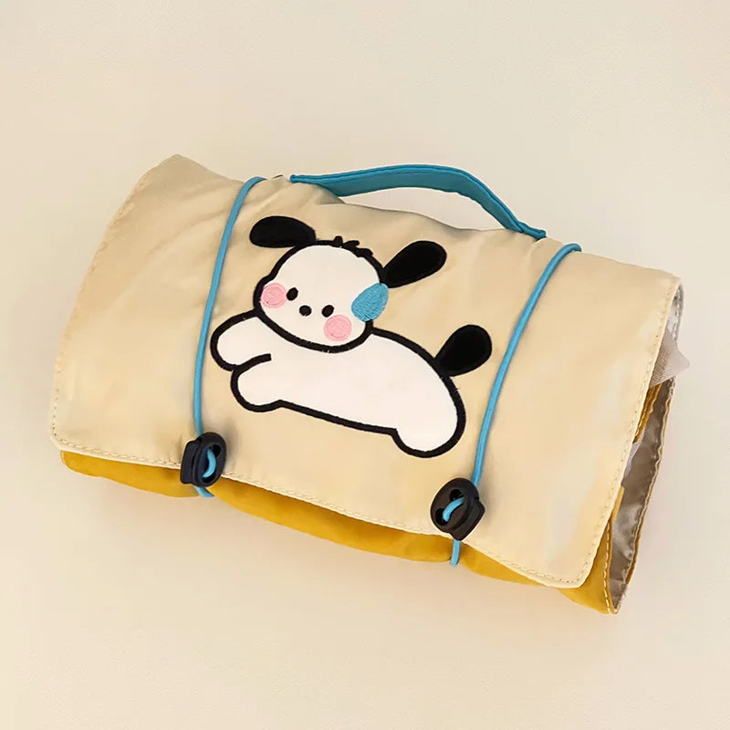 Cartoon Dog 4-in-1 Cute Makeup Bag Large Capacity Premium Feel New Women's Travel Bag Waterproof Handheld Bag Peaceful Pleasures Health and Wellness B S
