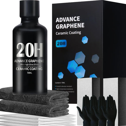 20H Graphene Ceramic Coating with Self Healing UV Track Technology Car Detailing Professionals 10+ Years of Protection Peaceful Pleasures Health and Wellness 20H SET