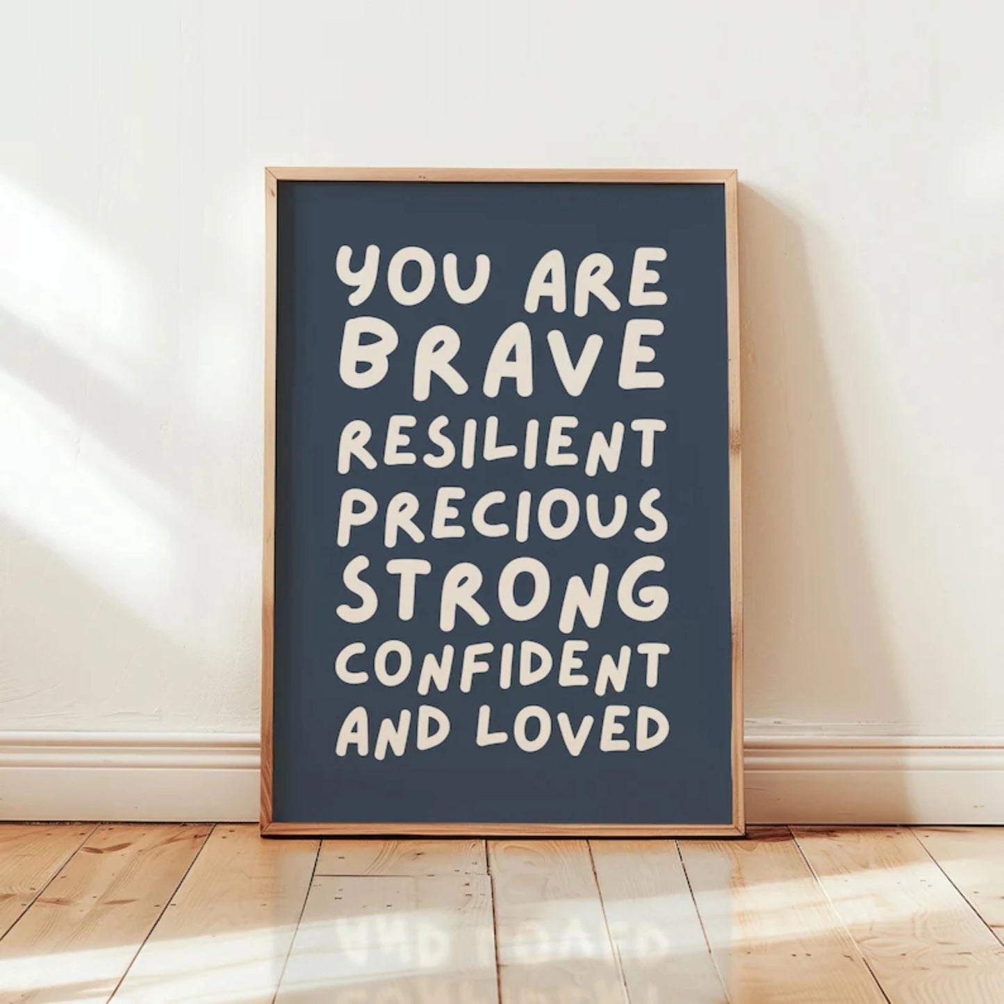 You Are Beautiful Nursery Affirmation Wall Art Print Canvas Painting Poster Picture For Living Room,Girls Bedroom Home Decor Peaceful Pleasures Health and Wellness G3554-2 21x30cm No Frame