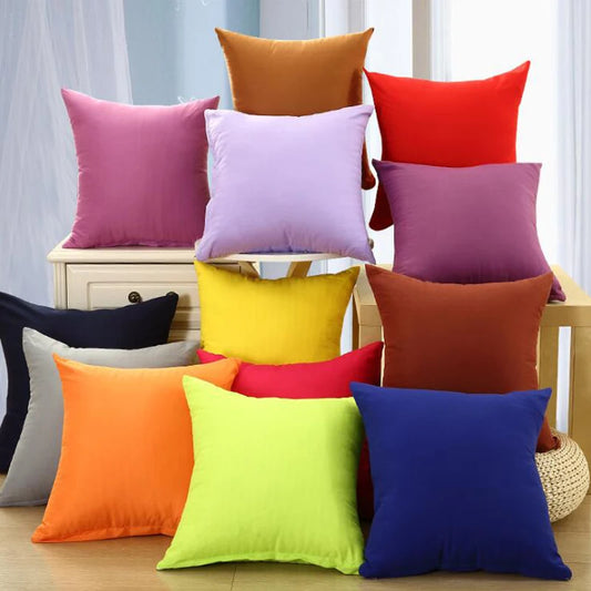 40*40cm Pillow Case Solid Color Sofa Cushion Backrest Pillowcase Family Living Room Cushion Waist Cushion Cover For Household Peaceful Pleasures Health and Wellness