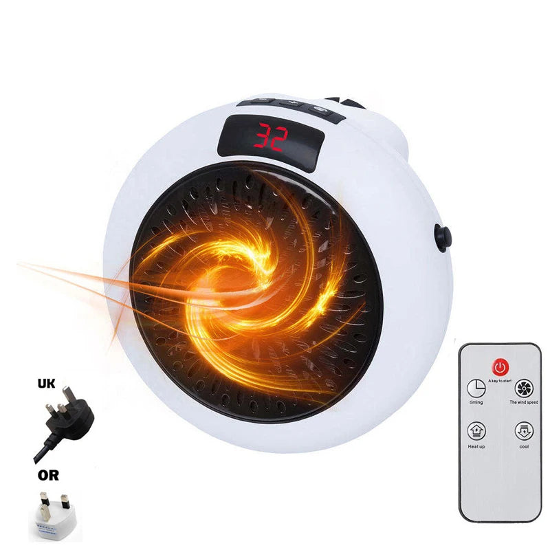 Electric Heater Portable Ptc Ceramic Hot Air Fan Household Desktop Wall Mounted Round Home Mini Appliances Winter Heater Peaceful Pleasures Health and Wellness Lavender