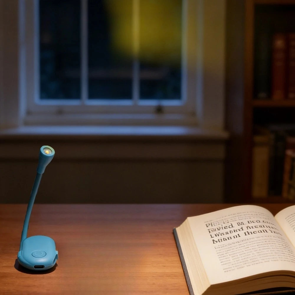 USB Rechargeable Clip-On Book Light | Dimmable 360° LED Lamp