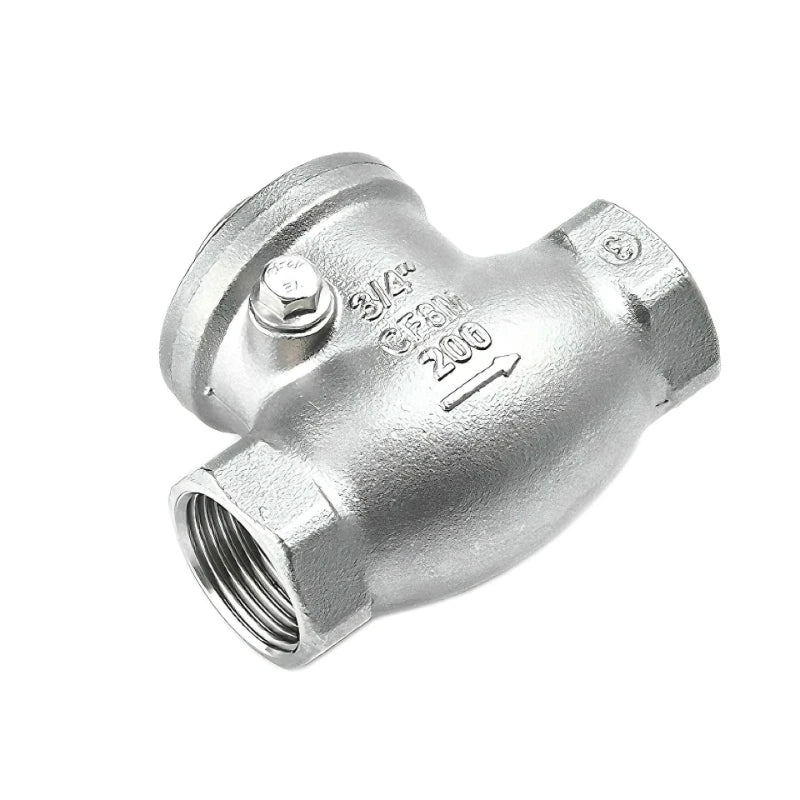 304 Stainless Steel Swing Check Valve – 2/3/4/6 Point Threaded
