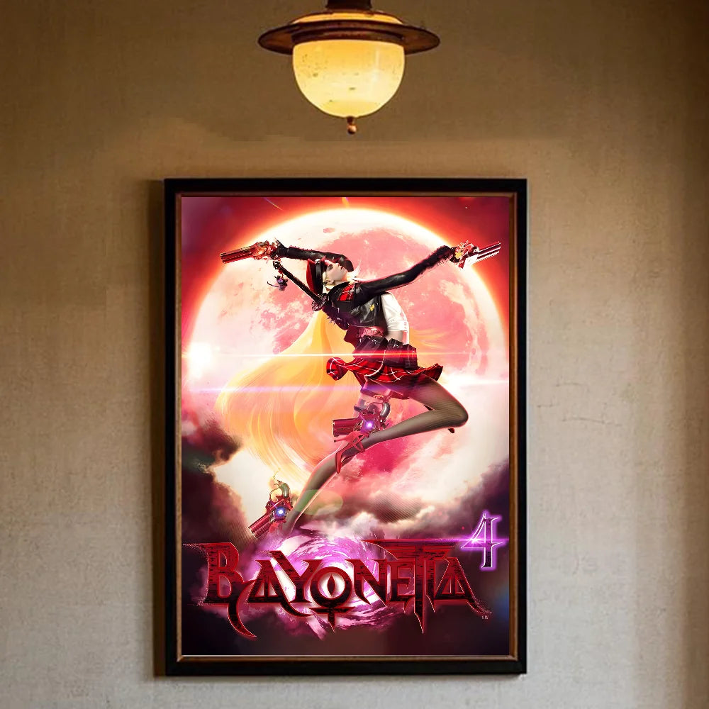 Bayonetta 3 Vintage Poster | HD Waterproof PVC Wall Art Gaming Wall Poster Peaceful Pleasures Health and Wellness z10 30X40cmNoframe