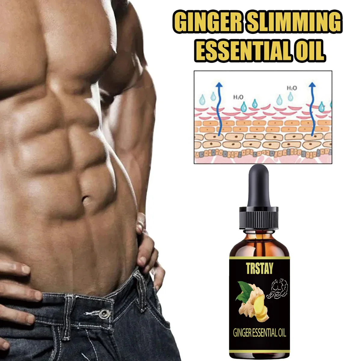 TRSTAY Ginger Body Oil – Warming Firming Skin Essence
