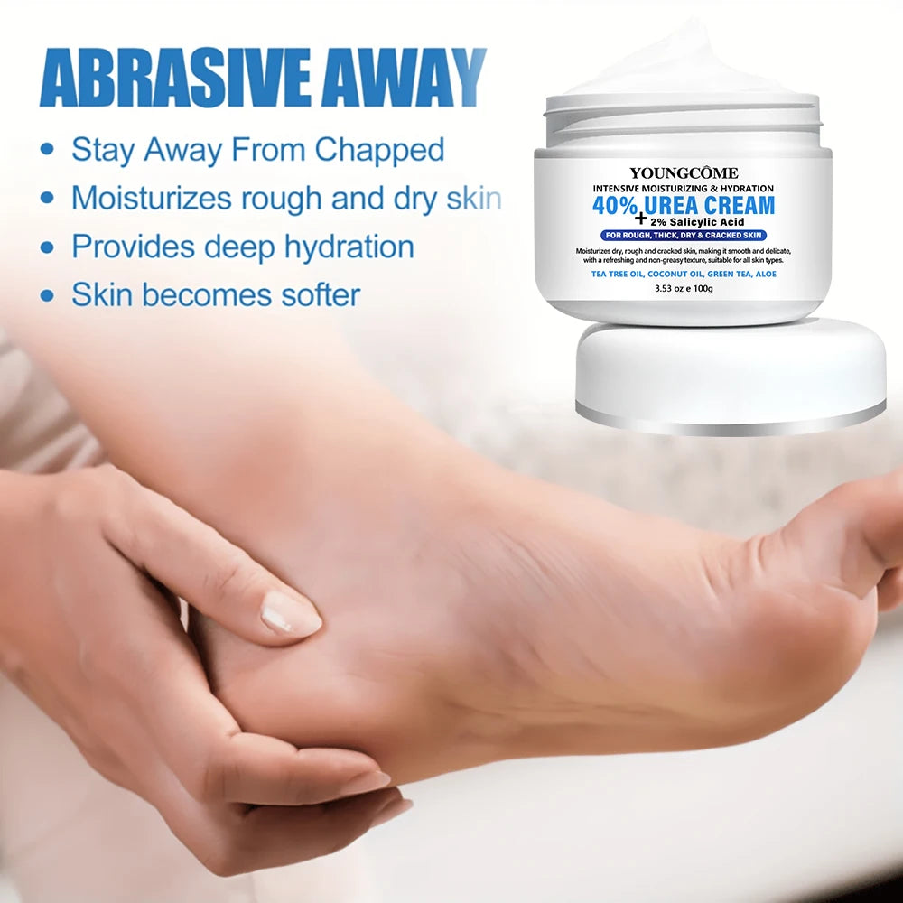 40% Foot Care Cream Ultra-hydrating Aloe Suitable for Rough Thick Dry and Cracked Skin Gentle Exfoliation Daily Skin Care Cream Peaceful Pleasures Health and Wellness