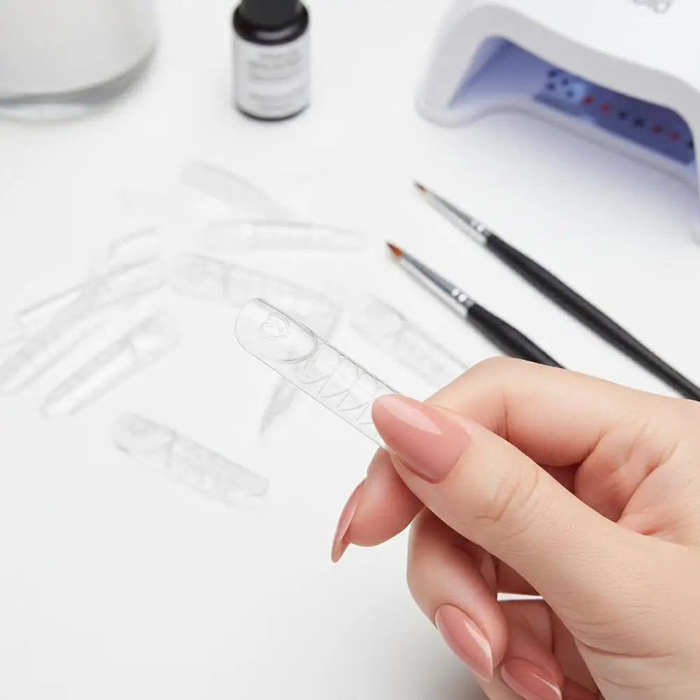 Clear Poly Nail Extension Forms 60/150Pcs – Square Full Cover Tips
