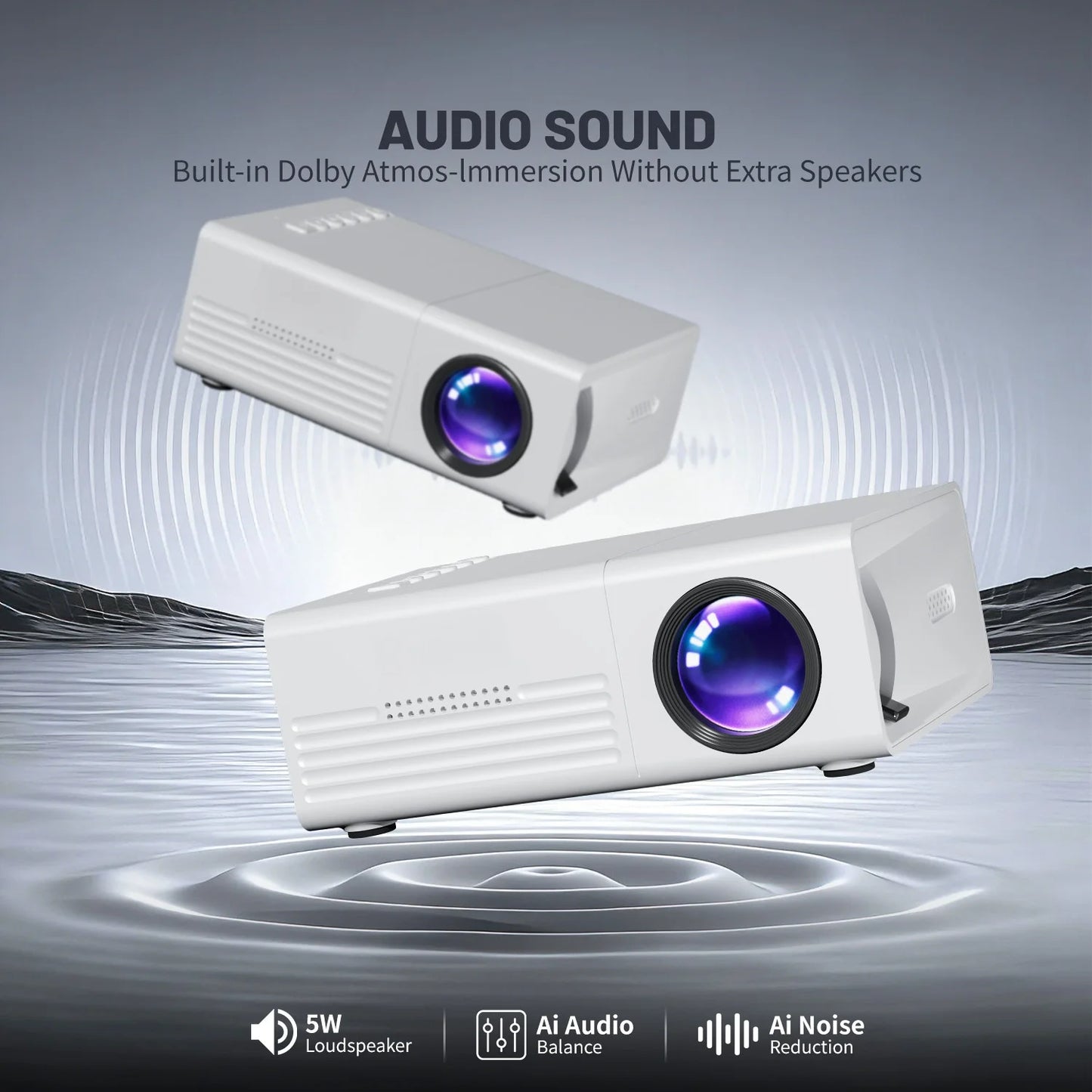 Mini Projector TFT LCD Wifi Bluetooth Smart Projectors Home Cinema Outdoor Theater High-definition Proiettor Media Player Peaceful Pleasures Health and Wellness