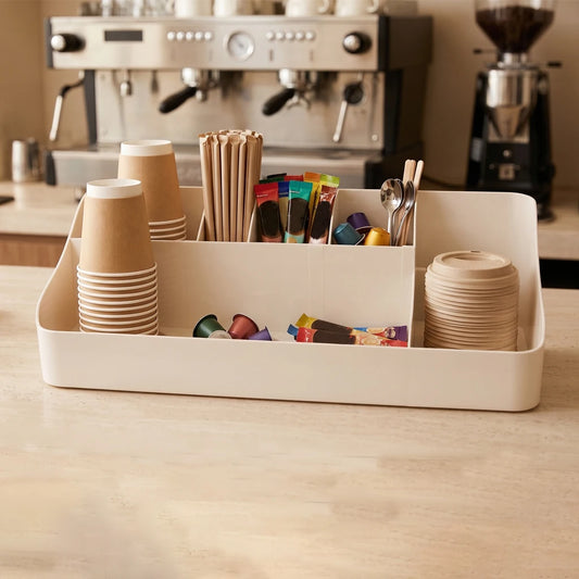 Countertop Coffee Bar Organizer with Adjustable Dividers – Holds K-Cup Pods, Syrup Bottles & More Peaceful Pleasures Health and Wellness