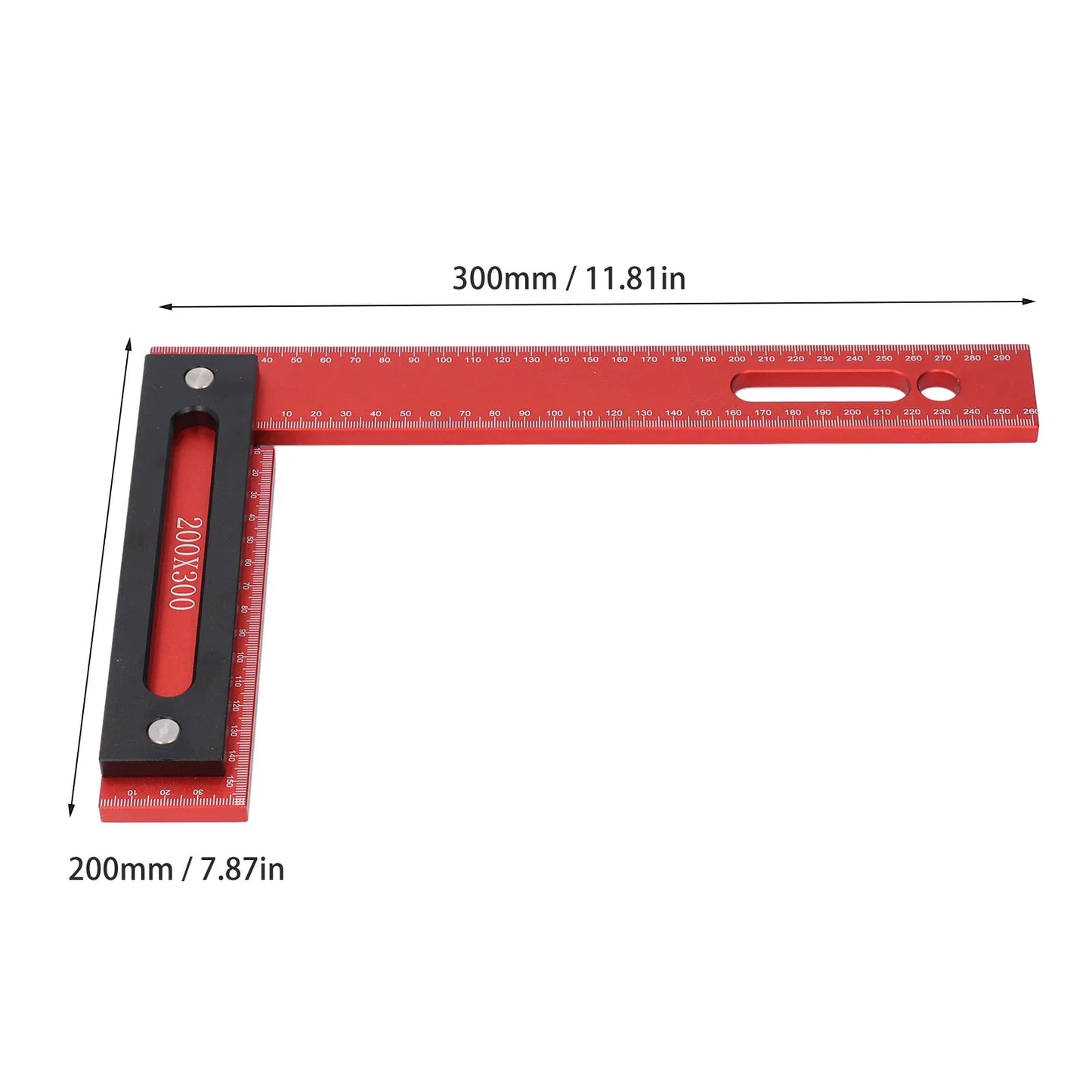 Right Angle Woodworking 300x200mm L Shape Aluminum Alloy Framing with Stop Fence Woodworking Peaceful Pleasures Health and Wellness