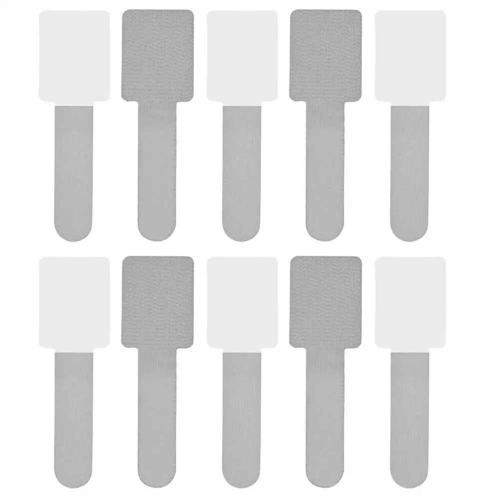 10-Pack Reusable Non-Slip Cable Organizer Clips & Wire Ties