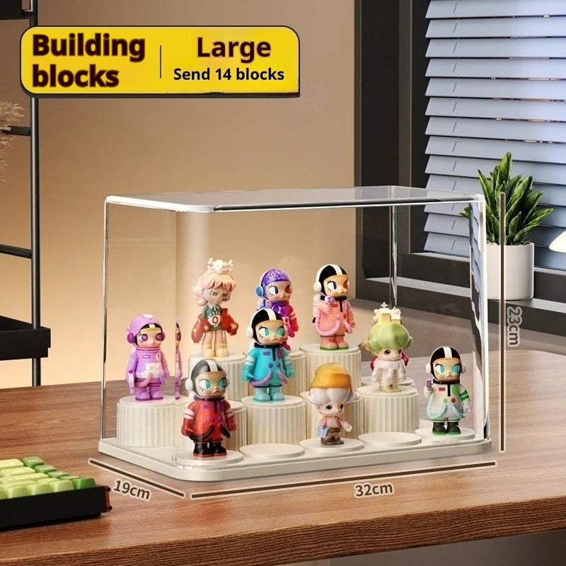 Transparent Acrylic Blind Box Display Rack – Dustproof Desktop