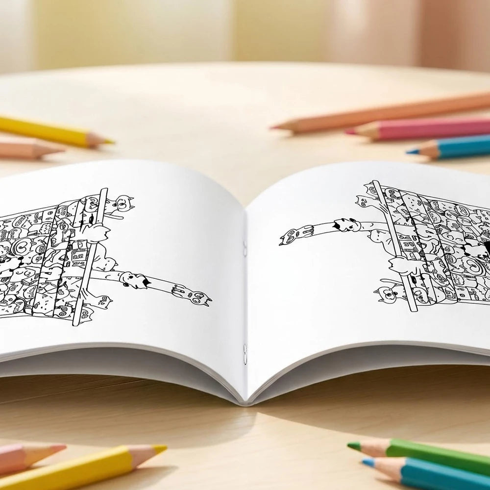 A5 Fishing Line Manuscript Graffiti Drawing Notebook Decompression