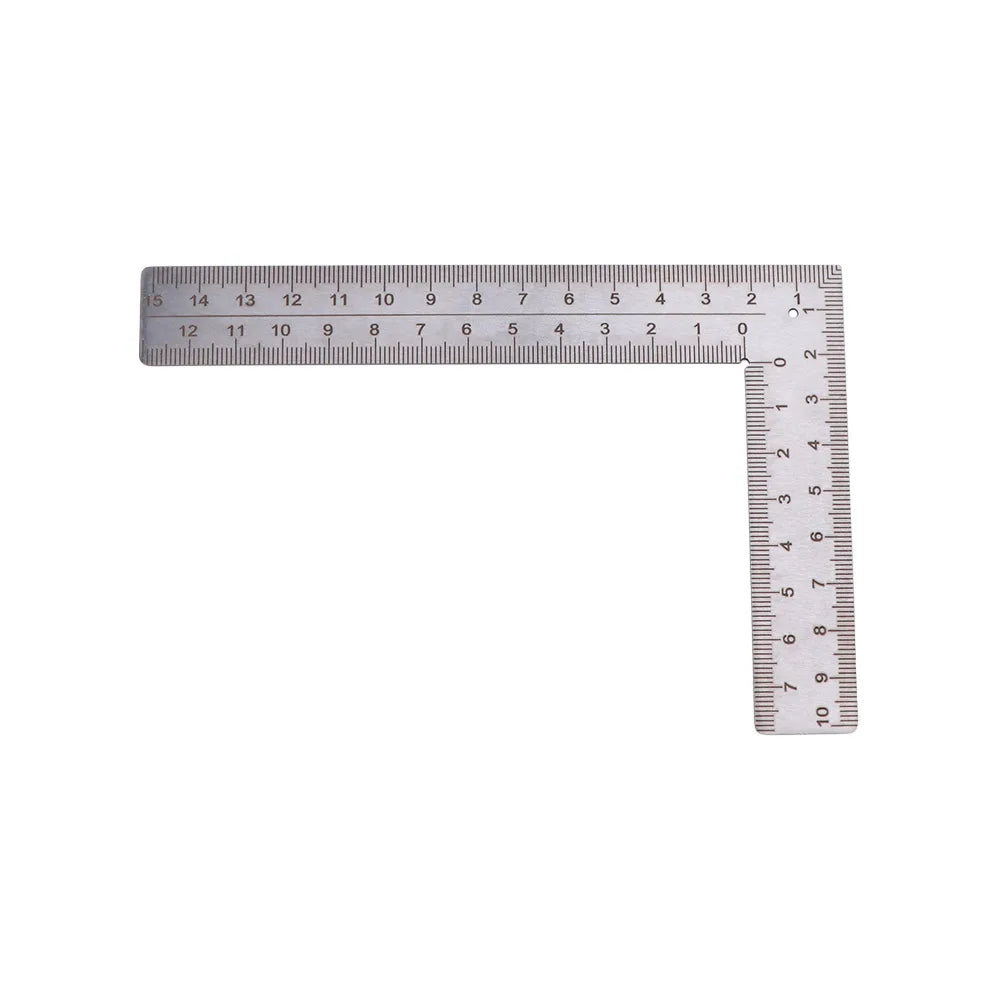 Stainless Steel L Square Ruler Measuring Tool High-Accuracy Metal Ruler Precision Small Frame Mini Ruler School Supplies Peaceful Pleasures Health and Wellness large
