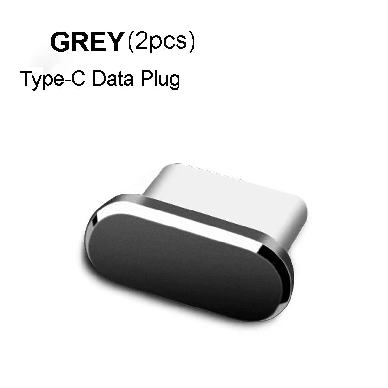 Metal Type-C Dust Plug USB Port Protector Cap – 2 Pack
