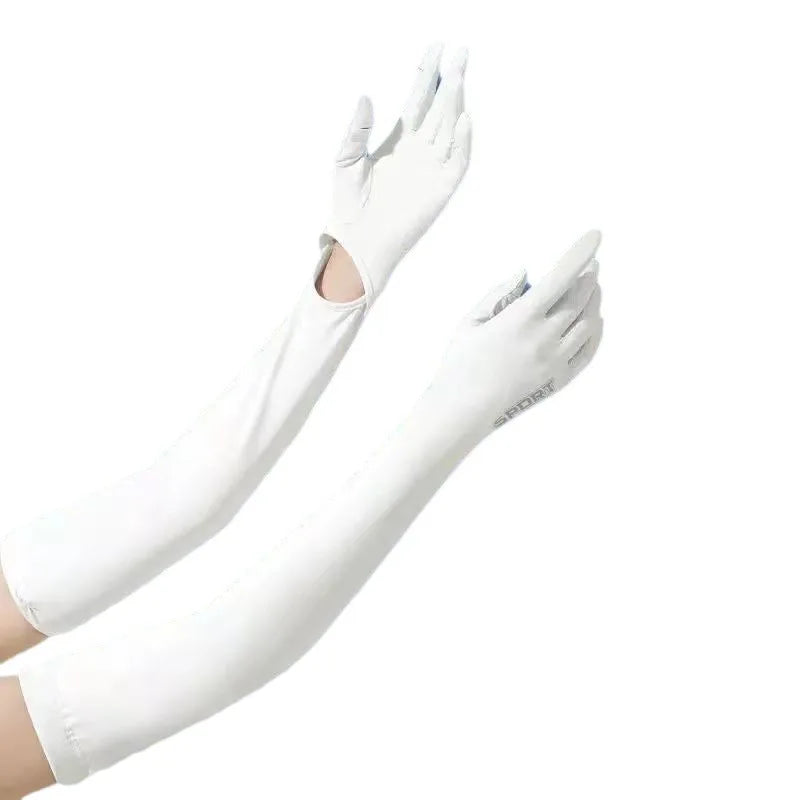 Ice Silk UPF 50+ UV Sun Arm Sleeves | Women's Driving Gloves