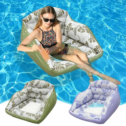 Inflatable Pool Sofa Chair with Cup Holders | Beach Float Inflatable Pool Float Oasis Select