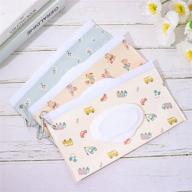 5-Pack Baby Wet Wipe Holder Pouch | Reusable Refillable Case