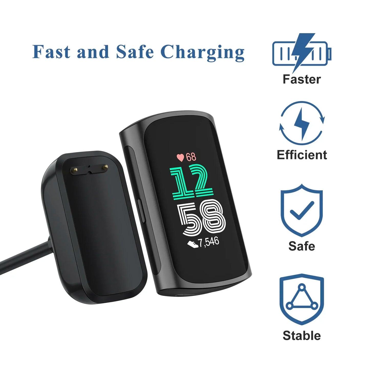 USB-C Magnetic Charger for Fitbit Charge 5, Charge 6 & Luxe Peaceful Pleasures Health and Wellness