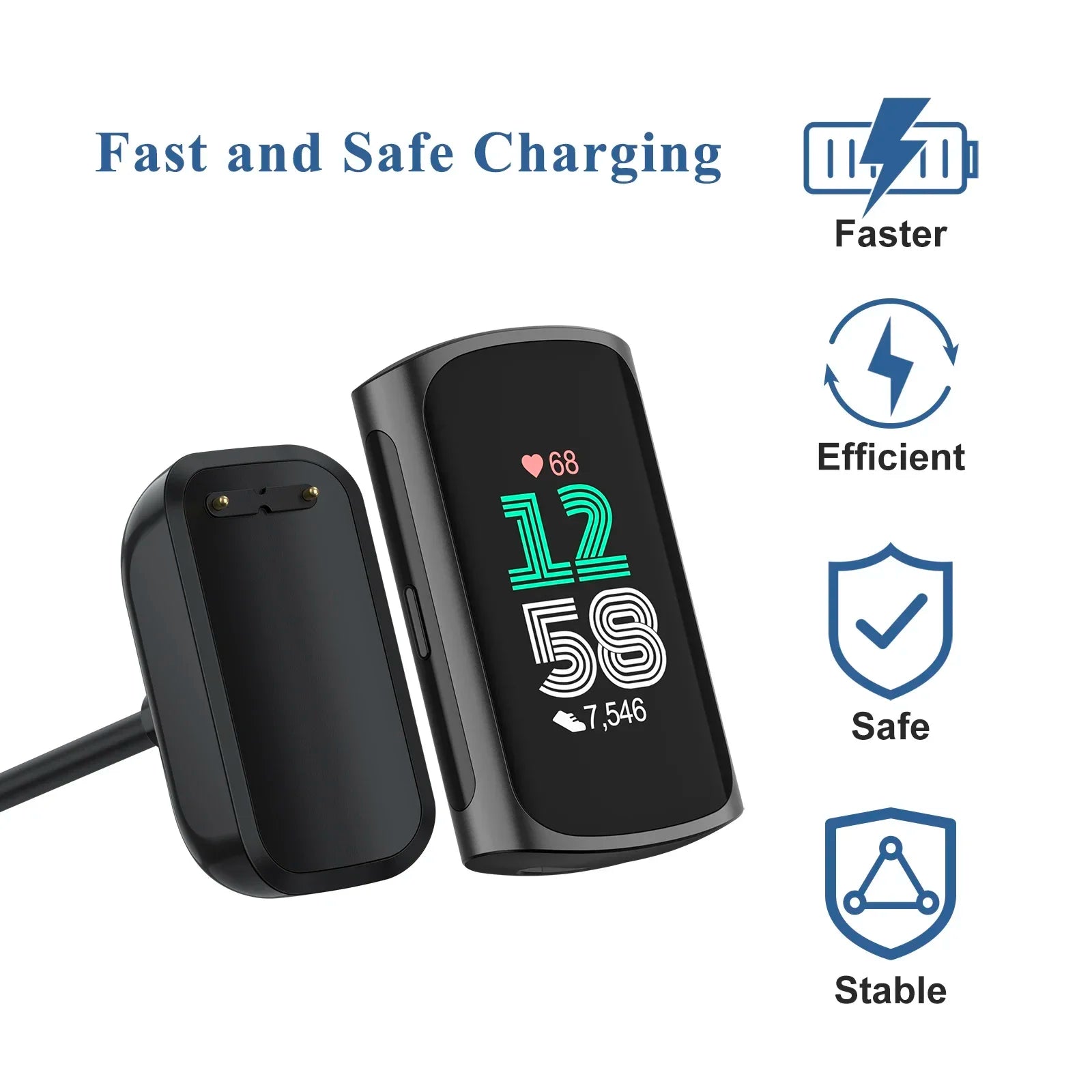 USB-C Magnetic Charger for Fitbit Charge 5, Charge 6 & Luxe Peaceful Pleasures Health and Wellness