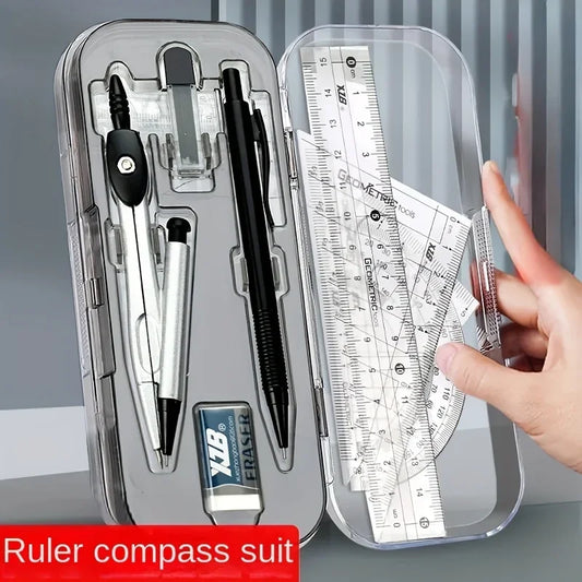 8-in-1 Math Geometry Kit – Compass, Ruler & Protractor Geometry Drawing Set Peaceful Pleasures Health and Wellness