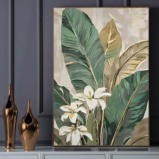 Abstract Golden Tree Canvas Art Print | Unframed Wall Decor Canvas Art Print Peaceful Pleasures Health and Wellness ZLH4870 20x30cm No Frame
