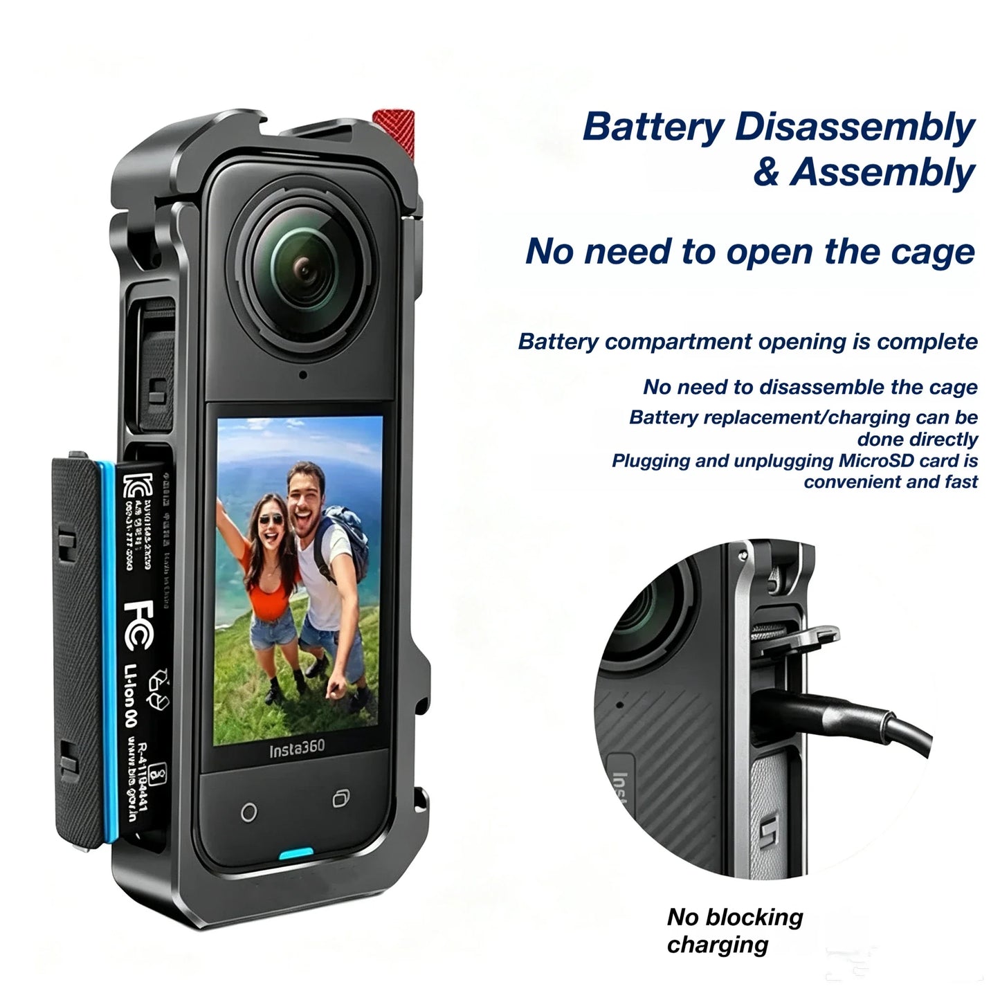 Aluminum Cage & Lens Cover for Insta360 X4 / X5 Camera