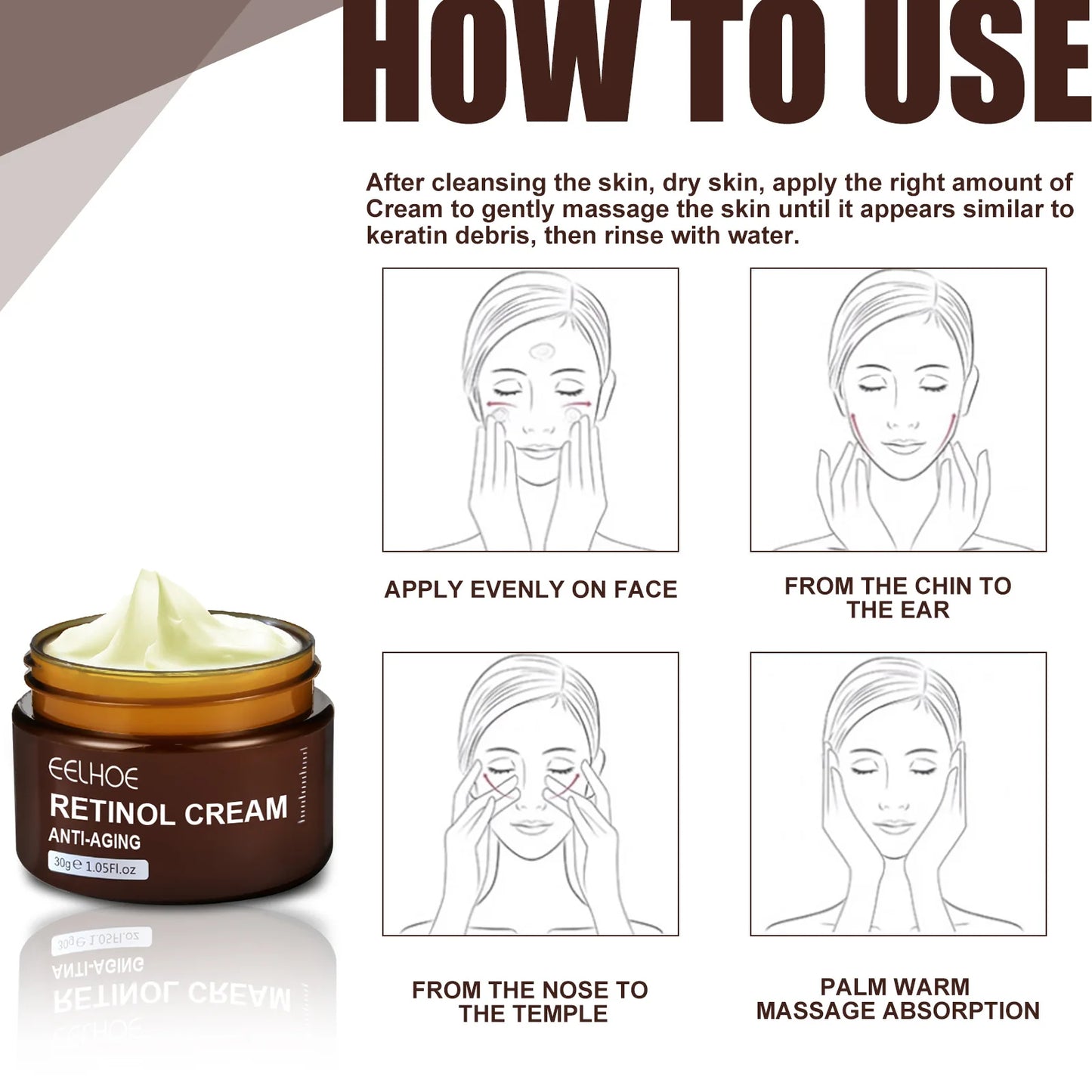 EELHOE Retinol Anti Aging Face Cream for Firming and Brightening Peaceful Pleasures Health and Wellness