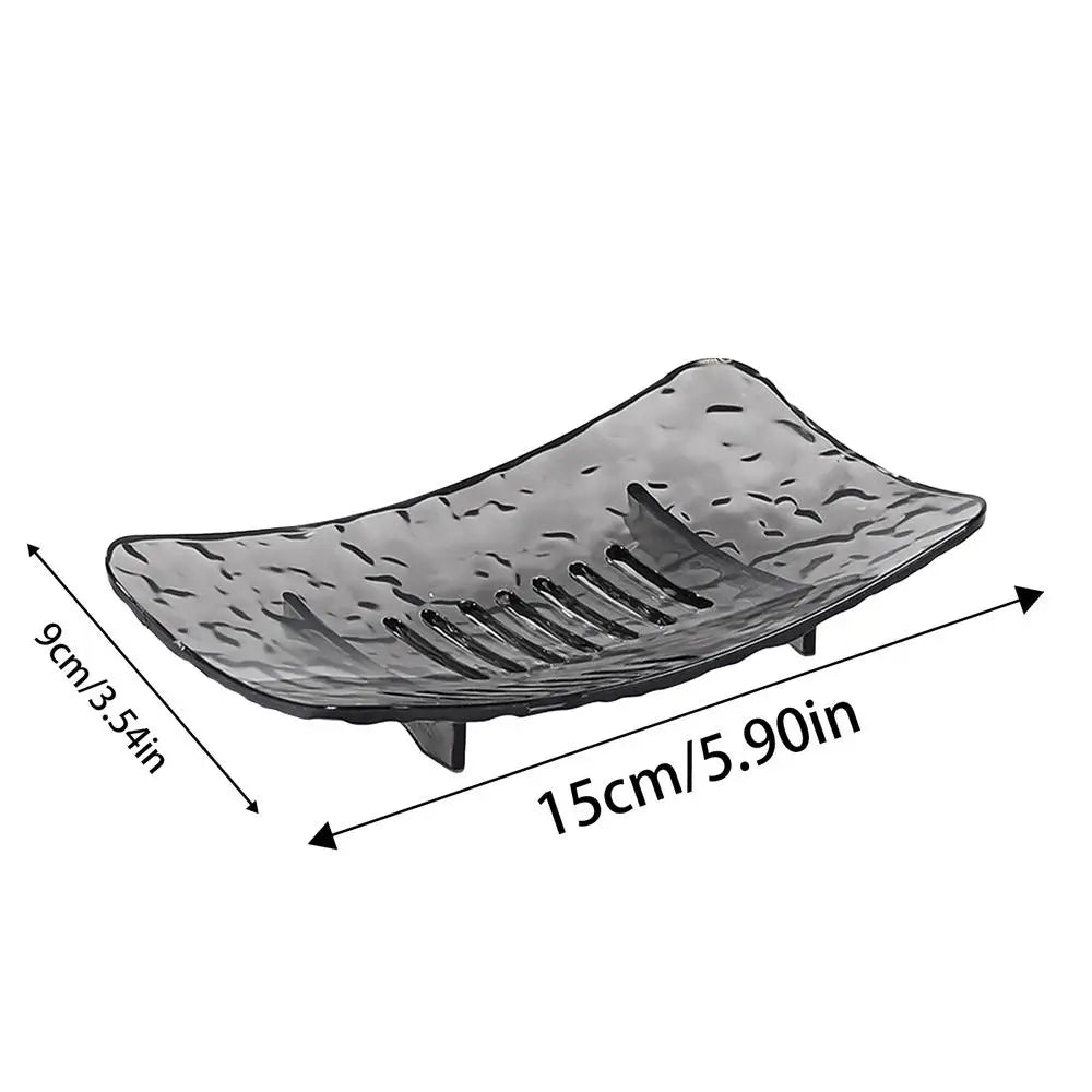 Clear Plastic Soap Dish with Drain Holes | S & L Sizes