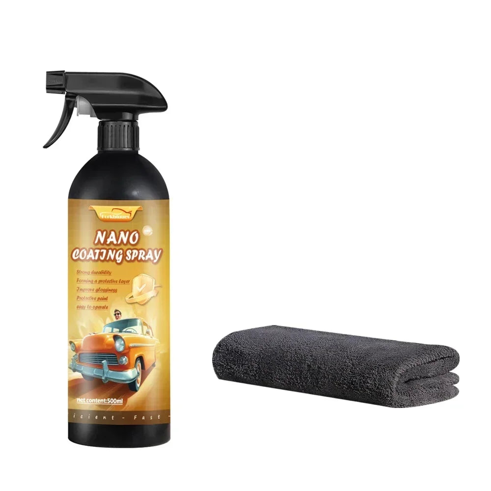 Ceramic Car Coating 500ML 9H Nano Liquid Glass Plated Crystal Hydrophobic Waterproof Polishing Paint Hardness Car Polish Wax Peaceful Pleasures Health and Wellness 500ml