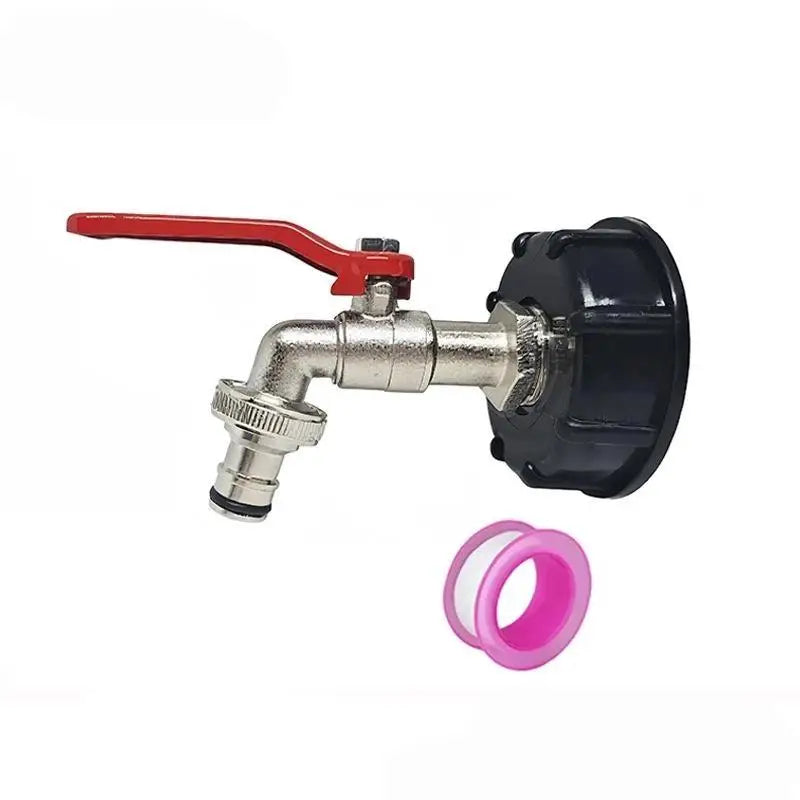 IBC Tank Faucet & 3/4" Hose Adapter – Leak-Proof Zinc Alloy