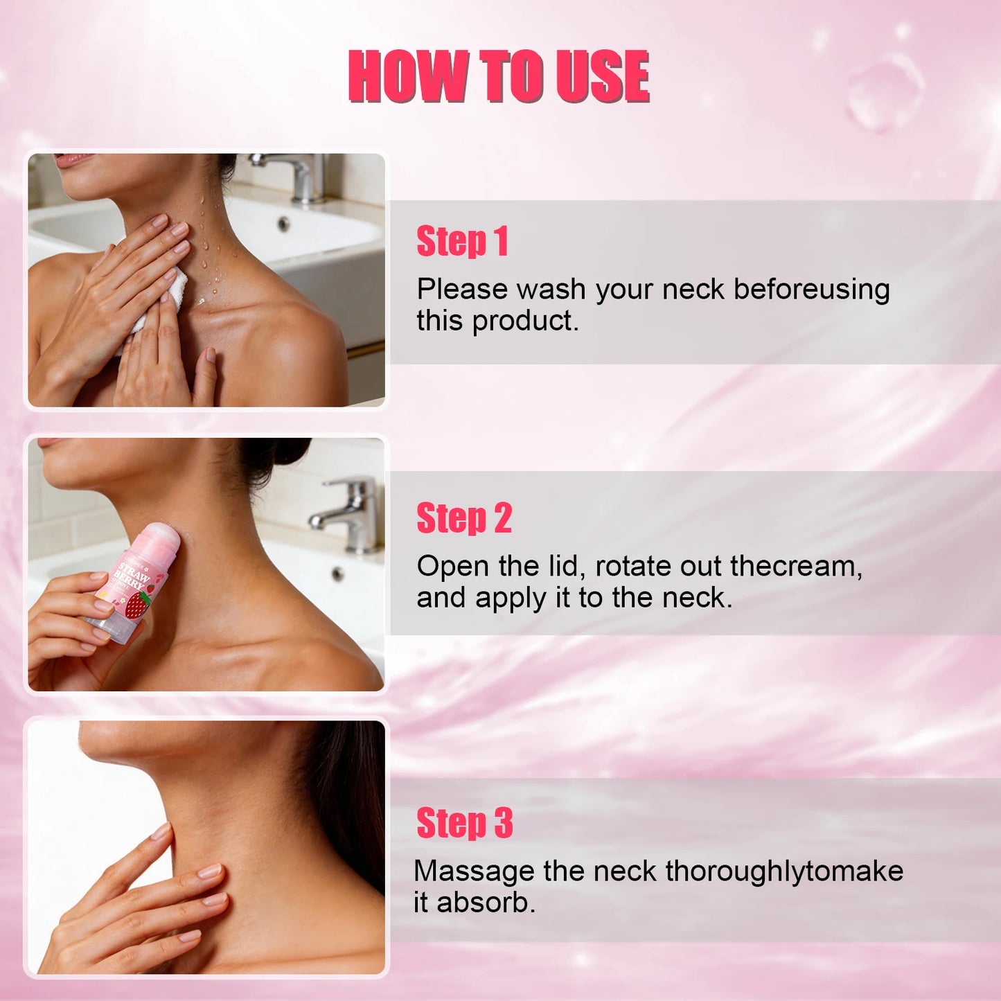LGRAMER Strawberry VC Neck & Face Moisturizing Cream Stick