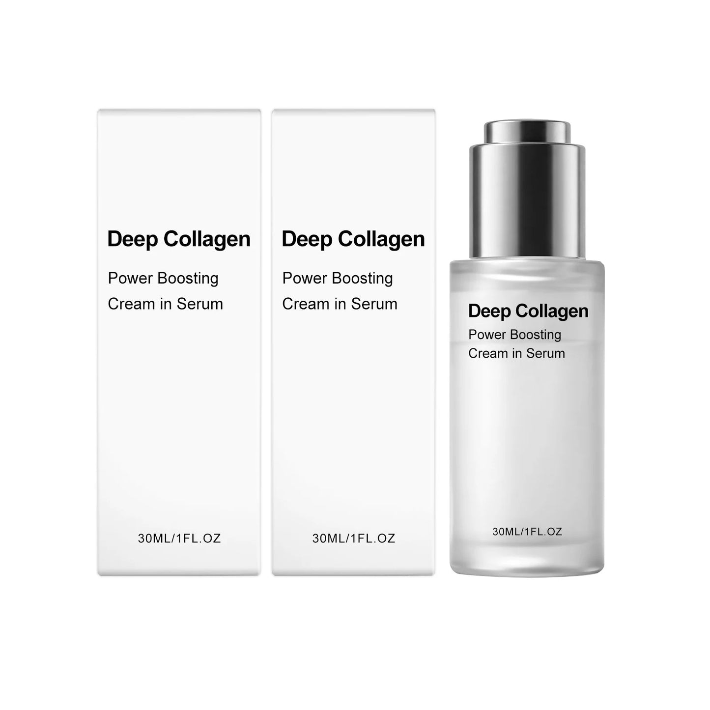 Power Boosting Cream Smoothing Skin Fine Lines Improving Sagging Enhance Skin Firmness Elasticity Moisturizing Collagen Essence Peaceful Pleasures Health and Wellness 2 x 30ML Boxed