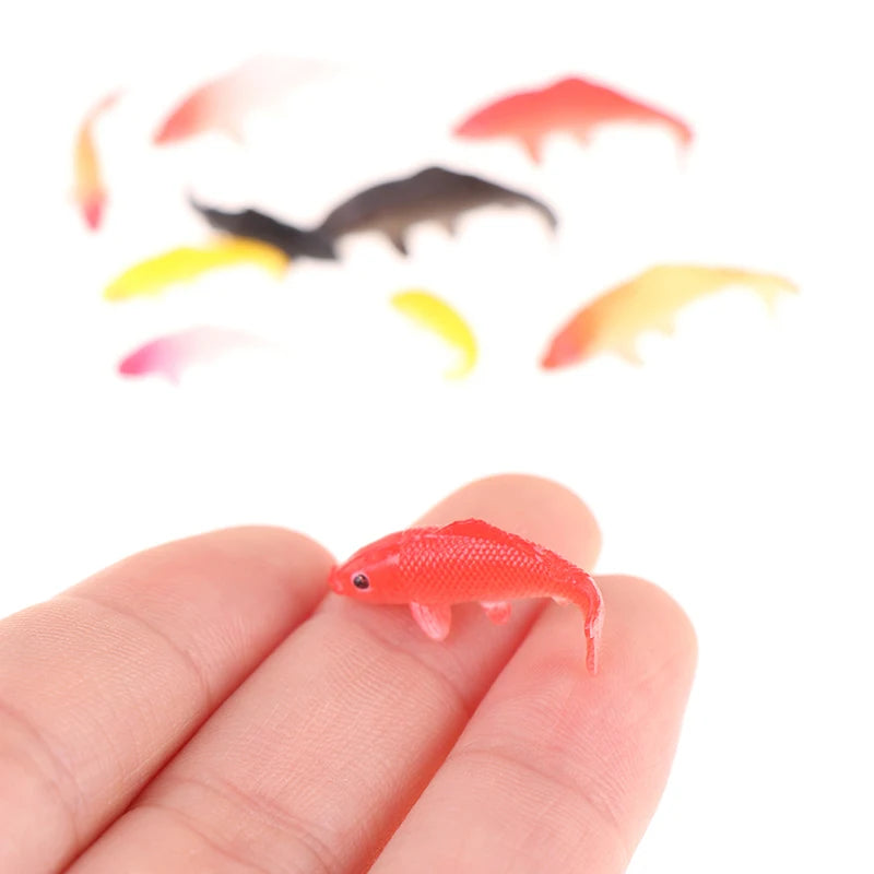 5pcs Dollhouse Miniature Model Fish Carp Simulation Animals For Kids Toys DIY Decorative Goldfish Figurines Home Decor Ornament Peaceful Pleasures Health and Wellness