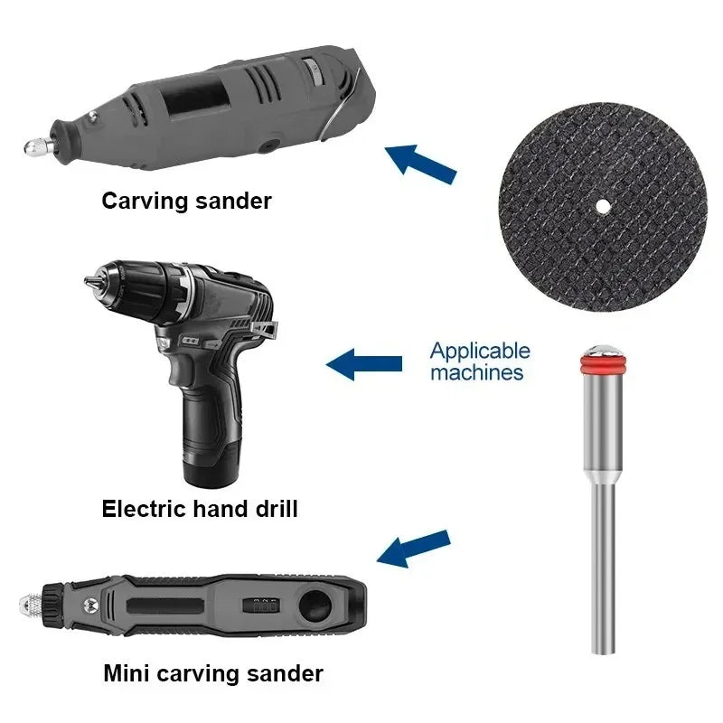 11/21/54pcs Abrasive Cutting Disc 32mm With Mandrels Grinding Wheels For Dremel Accesories Metal Cutting Rotary Tool Saw Blade Peaceful Pleasures Health and Wellness