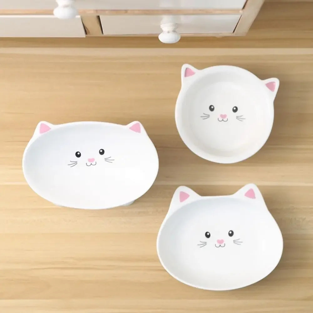 Ceramic Cat & Dog Bowl – Slanted High-Foot Pet Feeding Dish Ceramic Pet Bowl Peaceful Pleasures Health and Wellness