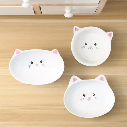 Ceramic Cat & Dog Bowl – Slanted High-Foot Pet Feeding Dish Ceramic Pet Bowl Peaceful Pleasures Health and Wellness